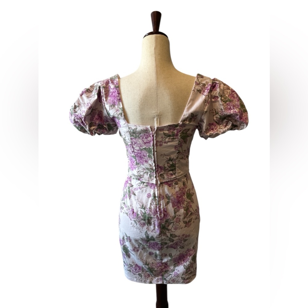 Puffed Shoulder Dress M Stretch Material - Picture 2 of 2